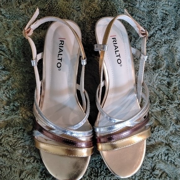 RIALTO MULTI TONE SANDALS SZ 6.5 - Picture 3 of 6